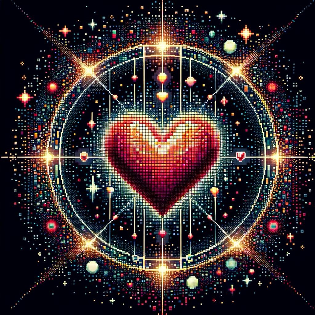 Pixel Heart Deck - Click to draw an emotional reflection card